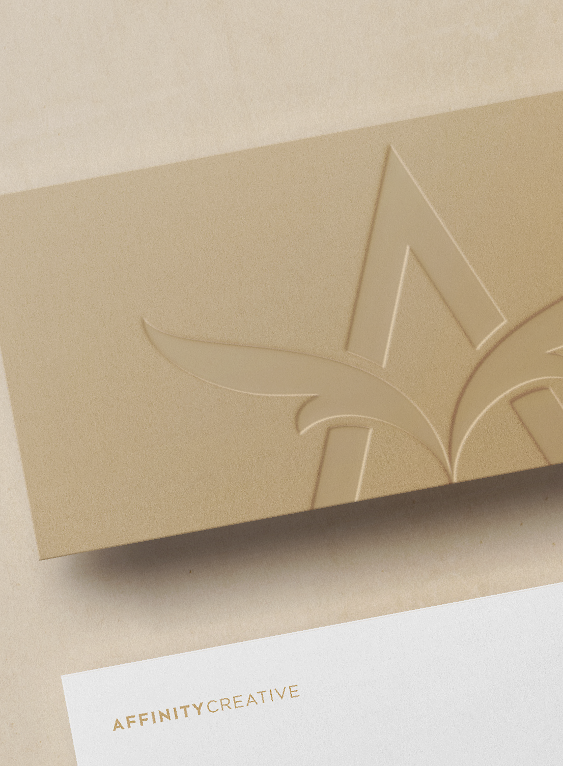 Blind Embossed Business Card Front